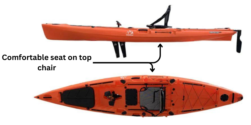 Hoodoo Impulse 135 Pedal Drive Fishing Kayak