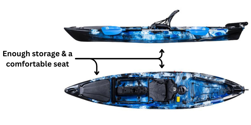 Hoodoo Stingray 130S Deluxe Fishing Kayak