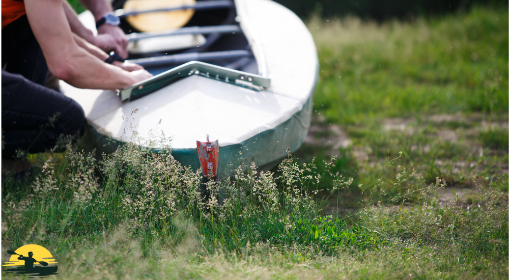 repairing kayak
