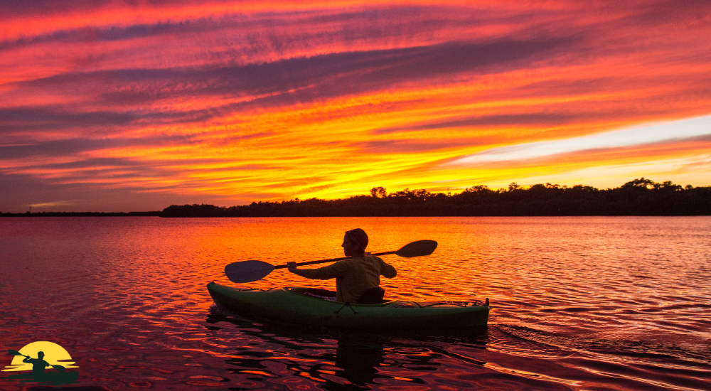 kayaking in a lake