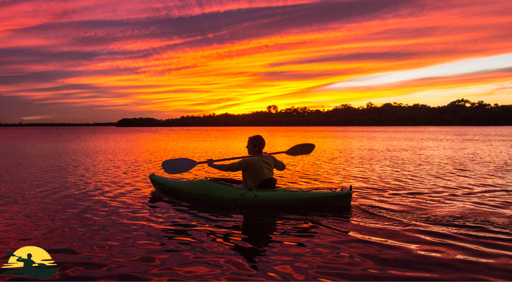 kayaking in a lake