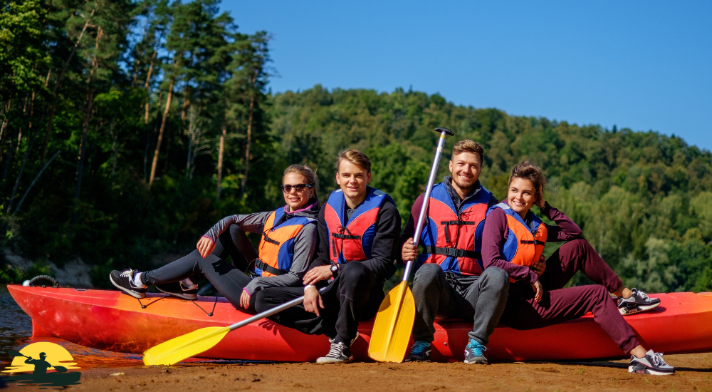 kayaking with friends