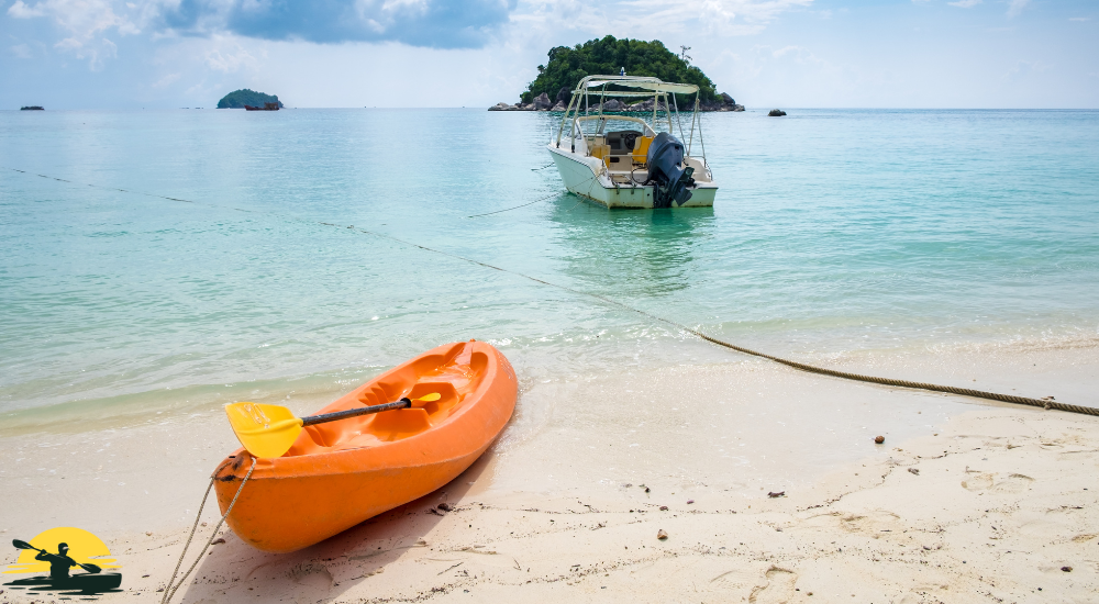 kayak on a beachside 