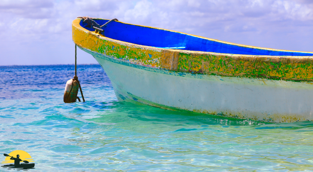 a boat on a sea 