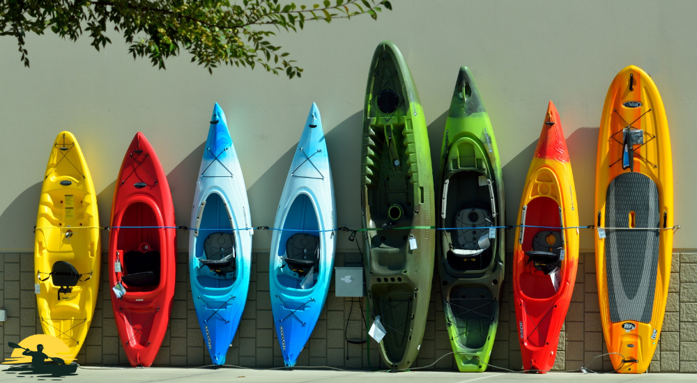 Multiple kayaks