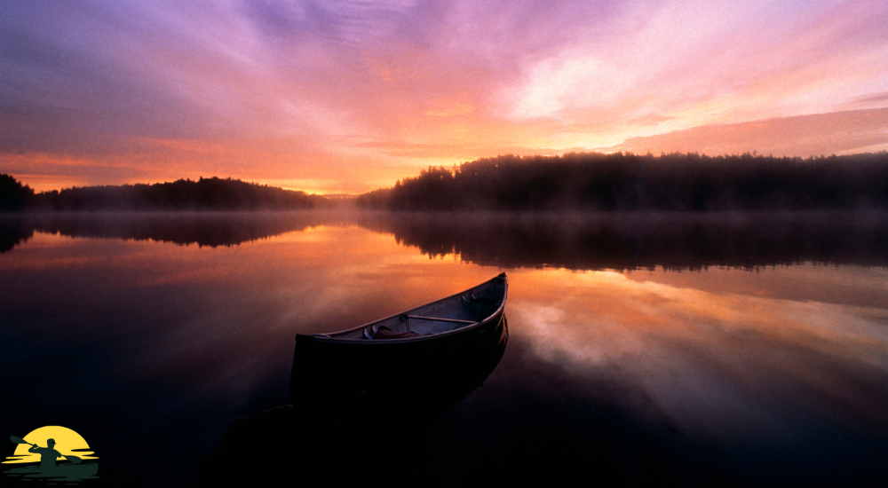 canoe on the lake