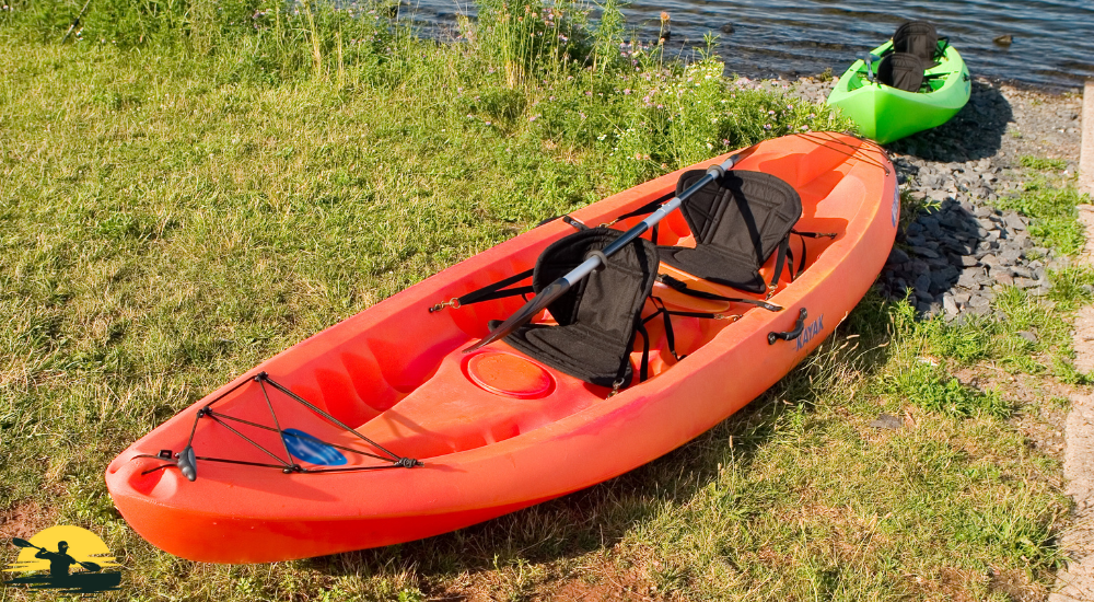Kayak besides a lake