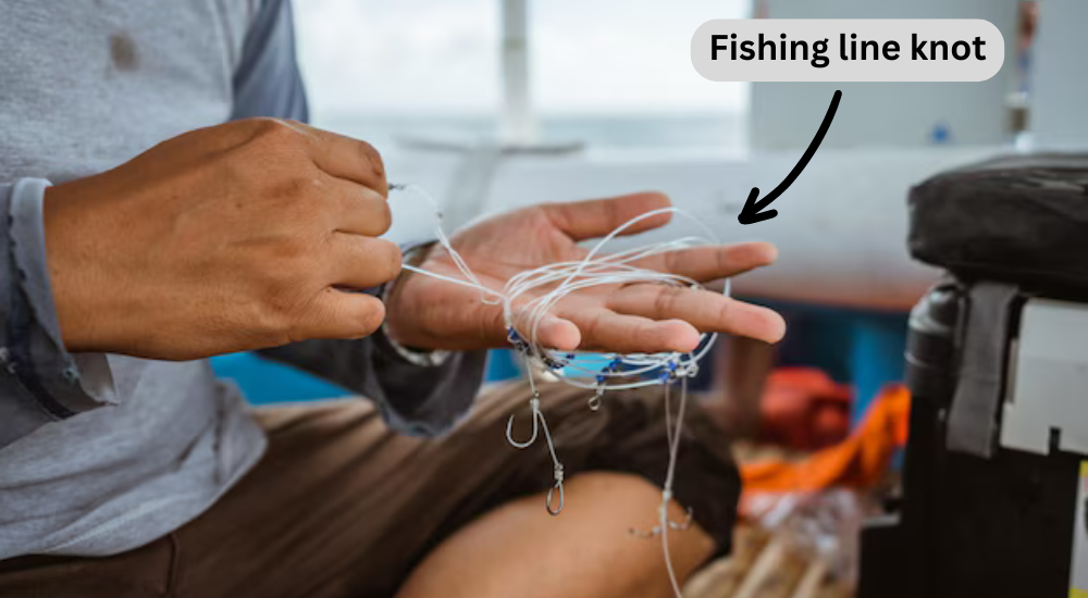 Tying fishing line