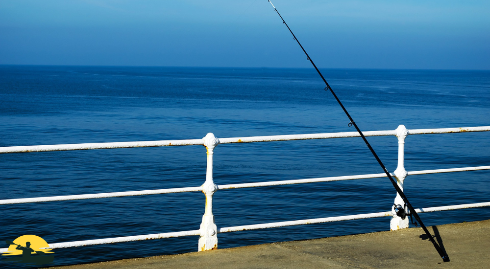 A fishing pole standing