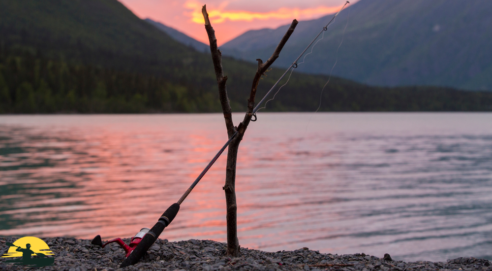 A fishing pole standing