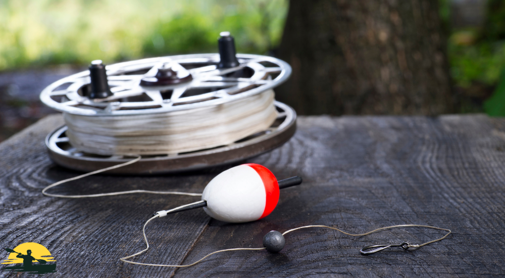 A fishing line reel with sinker