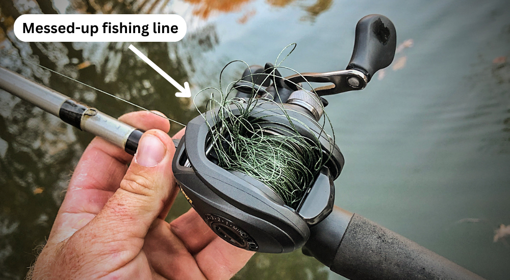 fishing line has been messed-up