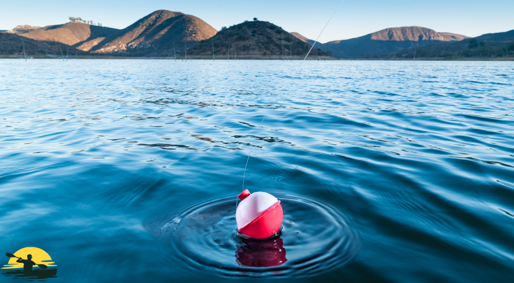 Fishing bobber on the water