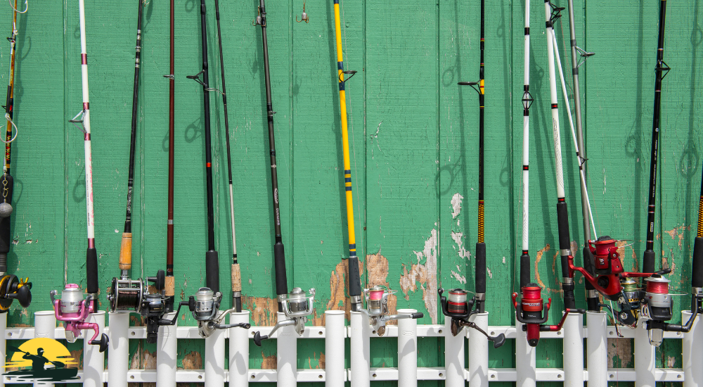 Some fishing pole standing