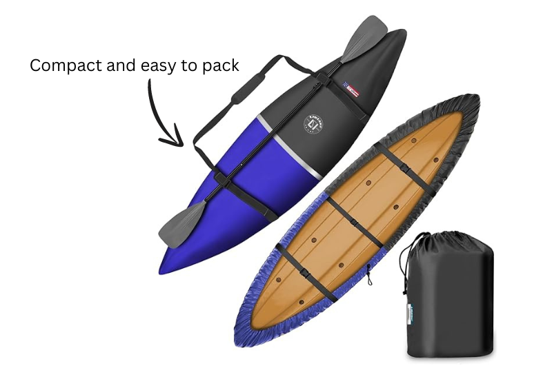 A covered kayak