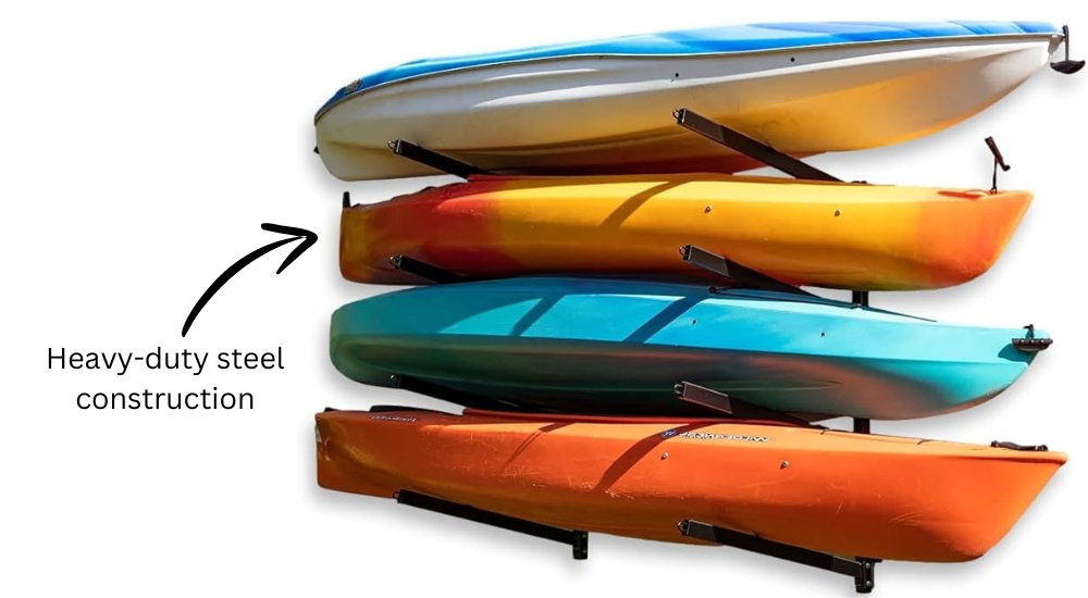 Four kayak hanging