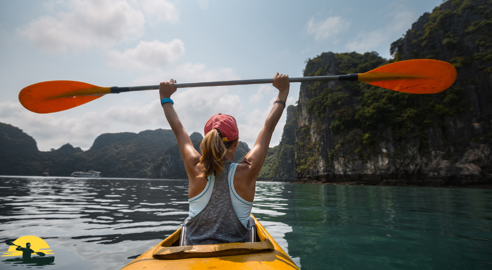 Lady kayaking