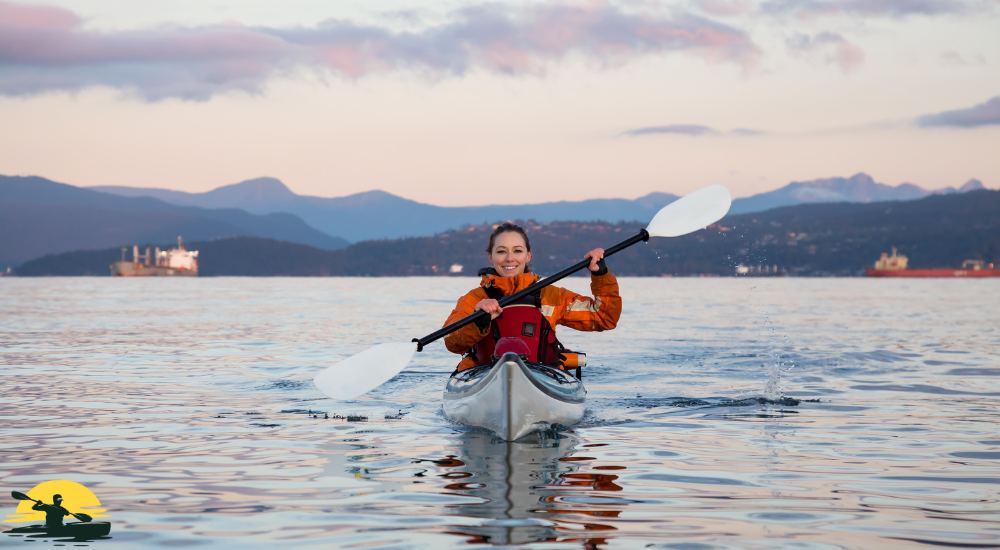 Lady kayaking