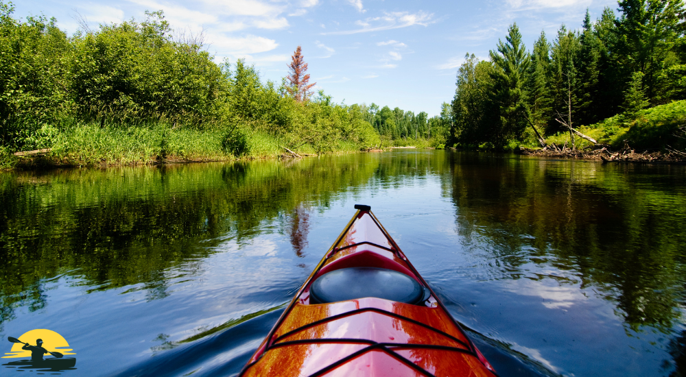 A kayak on a lake
